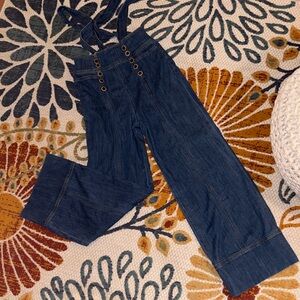 Pilcro and the Letterpress Suspender Overalls Size 27